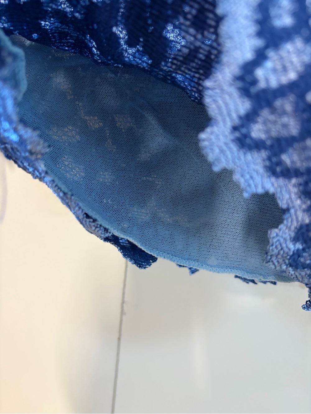 Ann Ferriday Blue Floral Lace Crop Top NWT - Picture 5 of 6